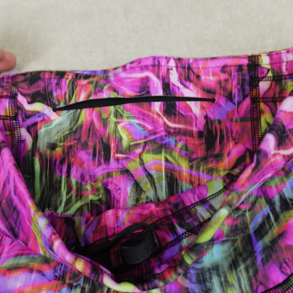 Lululemon Base Pace High Rise Running Tight Sz 6 Hyper Flow Pink Multi